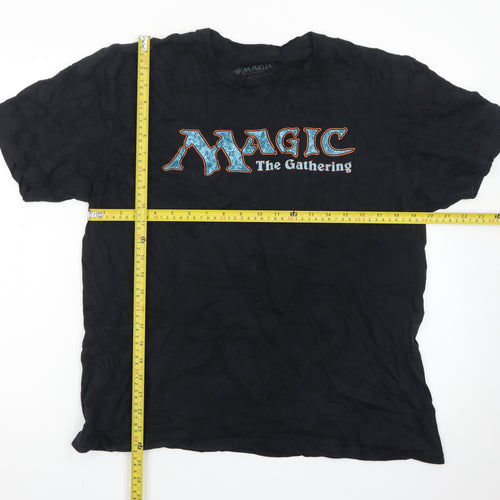 Magic The Gathering Mens Black Large Cotton Graphic T-Shirt