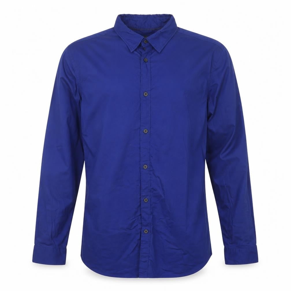 Marks and Spencer Men's Blue Slim Fit Stretch Dress Shirt M