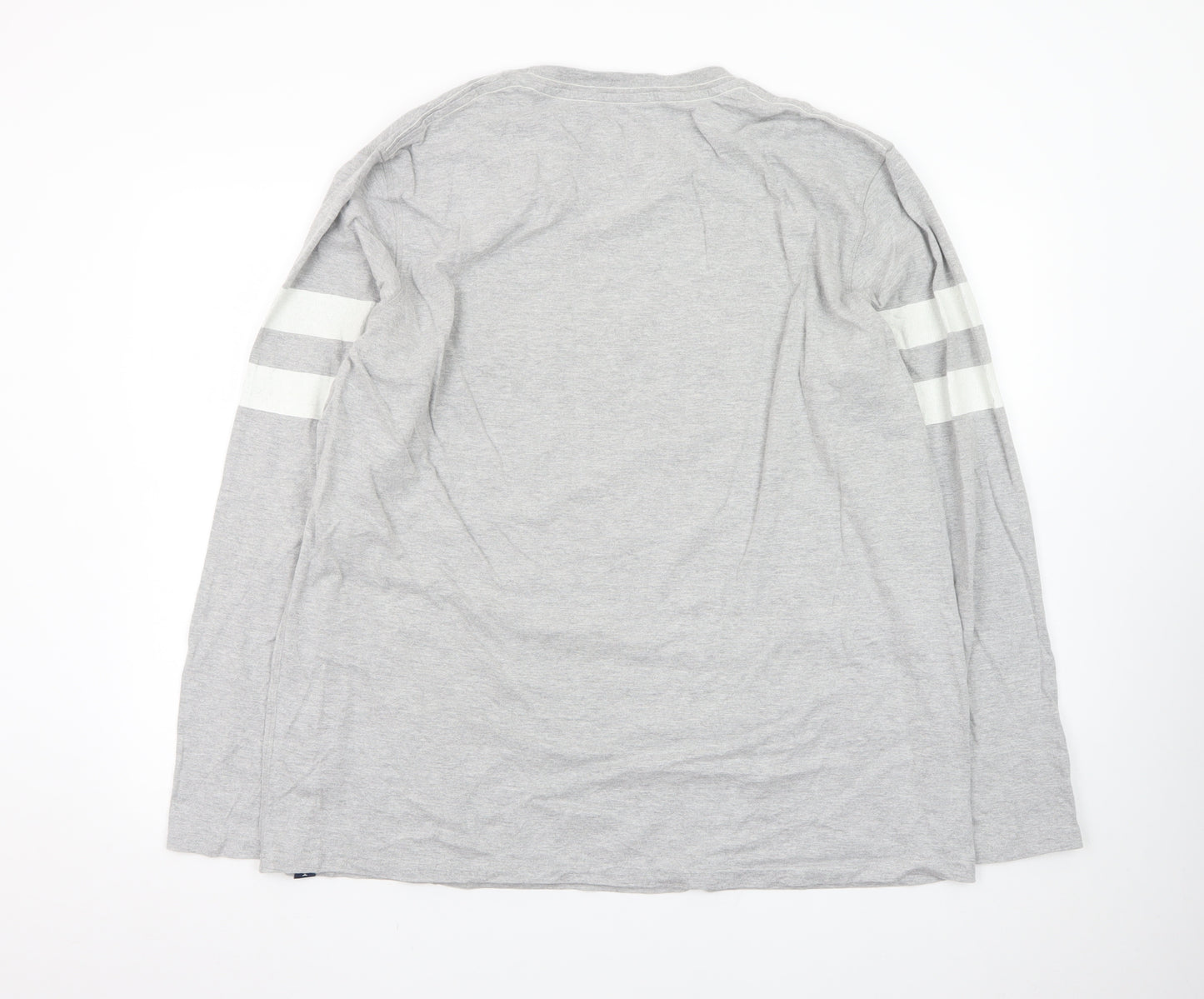 Weird Fish Men's Grey Long Sleeve Graphic T-Shirt 2XL Classic Fit