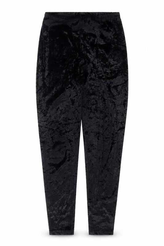Topshop Women’s Black Crushed Velvet Stretch Leggings Size 12