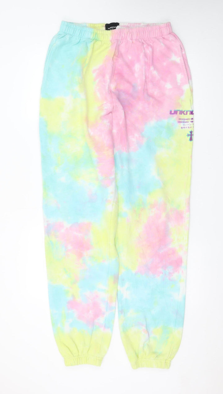 Unknown Women’s Multicoloured Tie-Dye Joggers Size M Elastic Waist