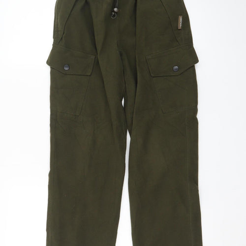 Jack Pyke Boys Green Cargo Trousers XL Elastic Waist Outdoor Pants