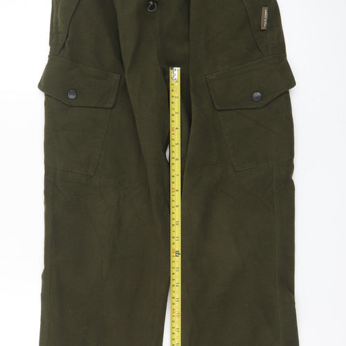 Jack Pyke Boys Green Cargo Trousers XL Elastic Waist Outdoor Pants