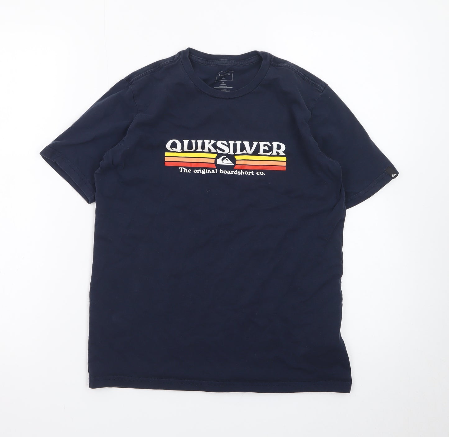 Quiksilver Men's Navy Blue Regular Fit Cotton T-Shirt Size L