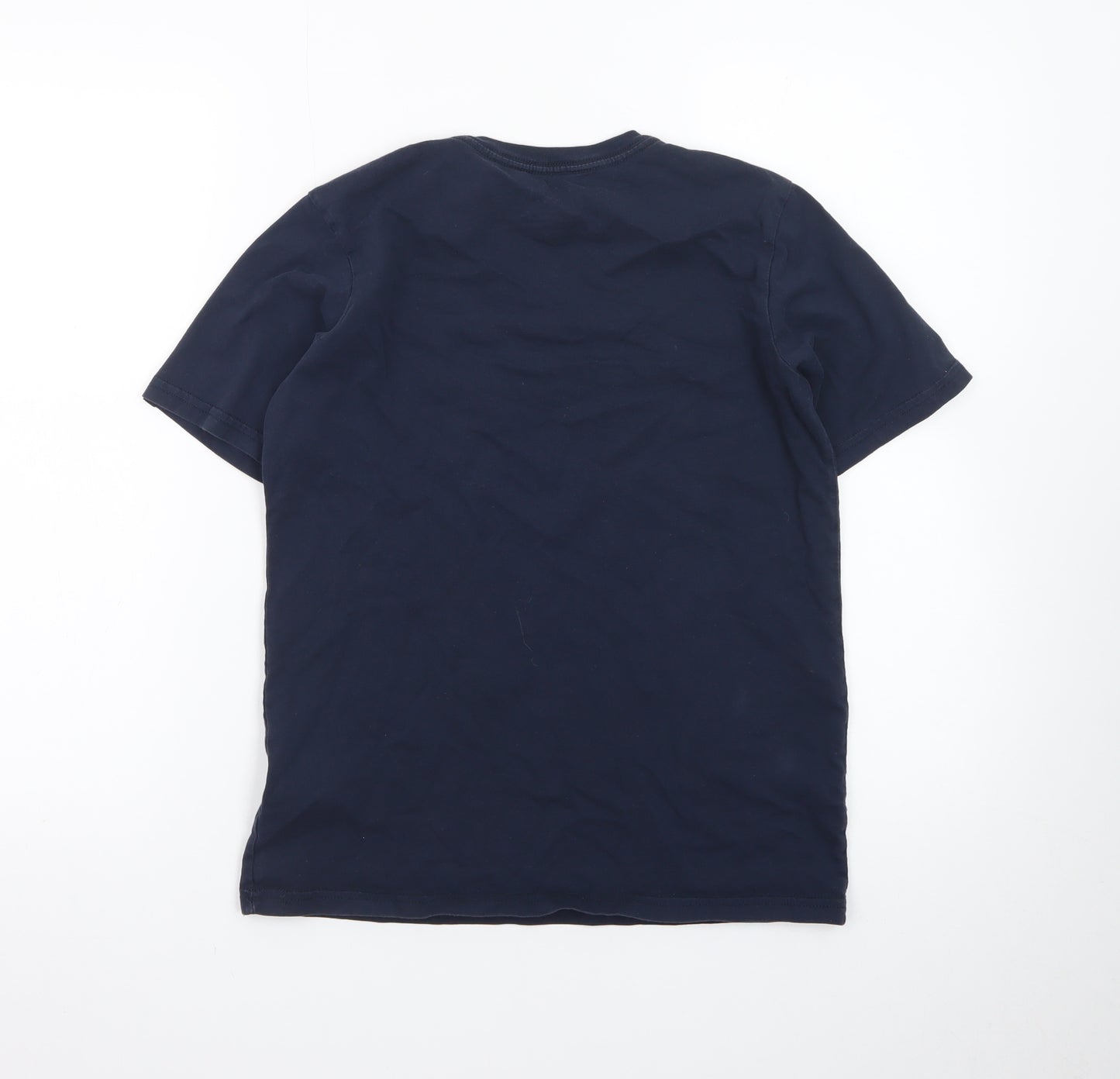 Quiksilver Men's Navy Blue Regular Fit Cotton T-Shirt Size L