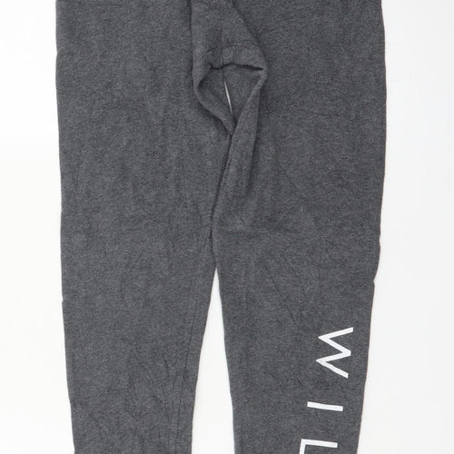Jack Wills Women's Grey Jogger Trousers Size 10 Cotton Blend