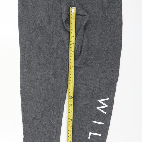 Jack Wills Women's Grey Jogger Trousers Size 10 Cotton Blend