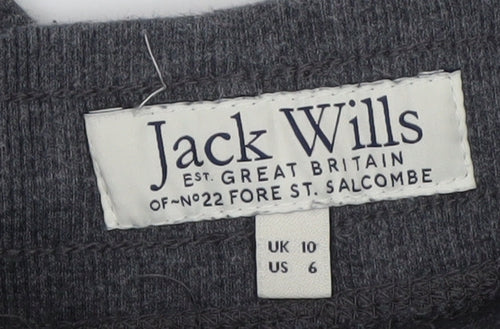 Jack Wills Women's Grey Jogger Trousers Size 10 Cotton Blend