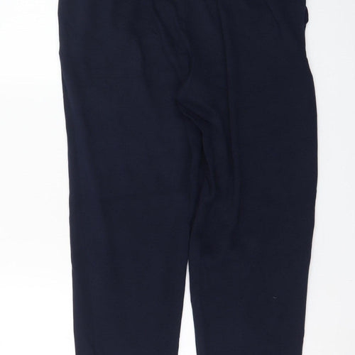 Lands' End Men's Blue Chino Trousers M Regular Fit Straight Leg