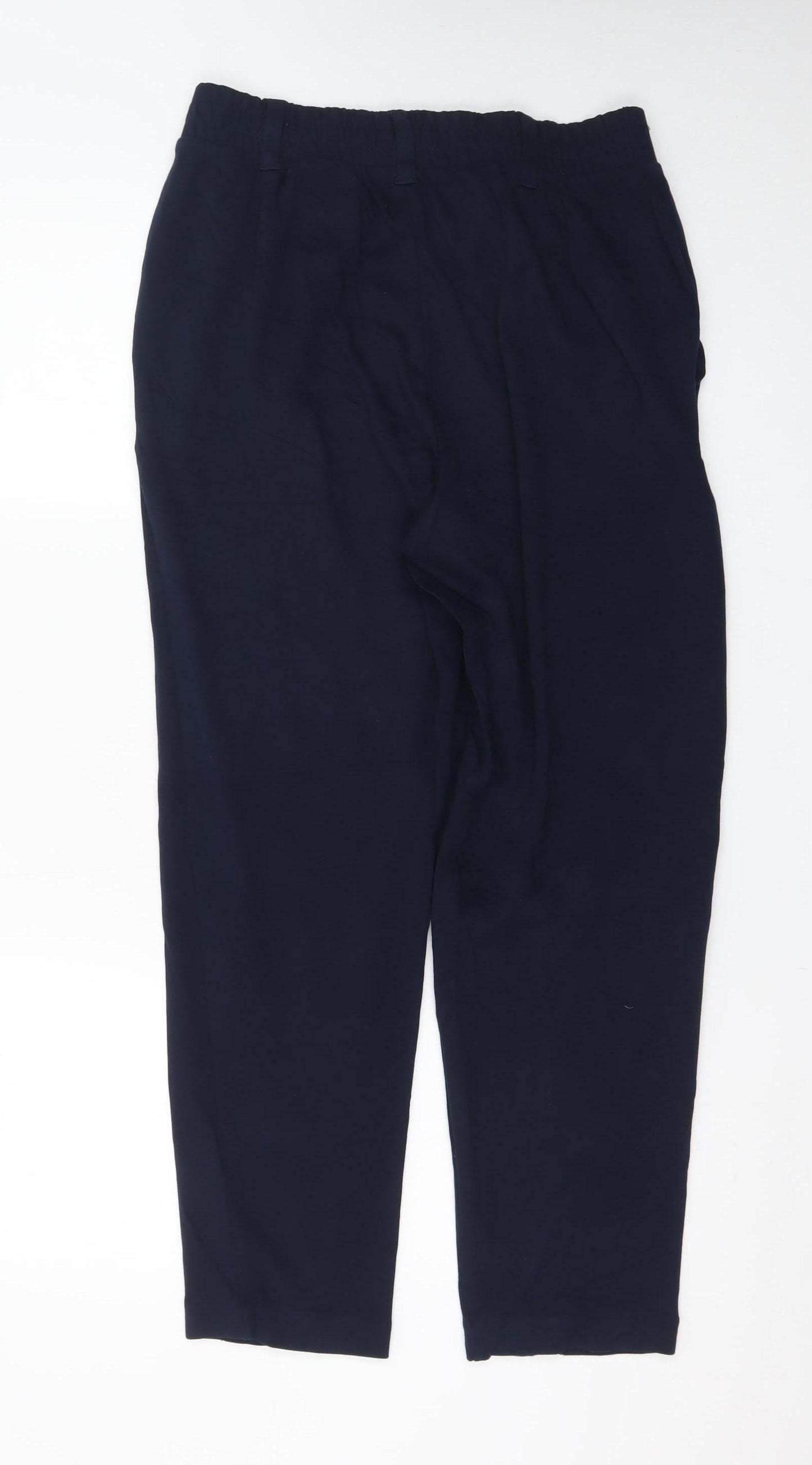 Lands' End Men's Blue Chino Trousers M Regular Fit Straight Leg
