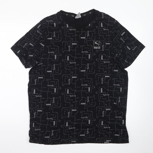 Puma Men's Black XL Graphic Print Crew Neck Short Sleeve T-Shirt