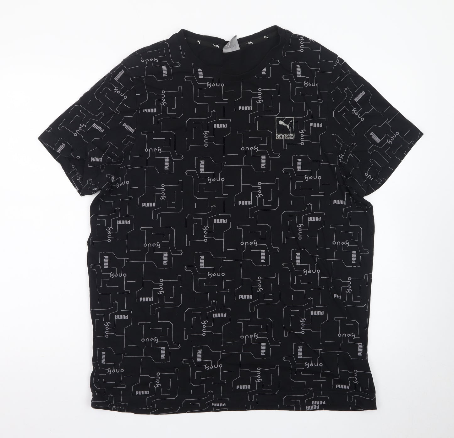 Puma Men's Black XL Graphic Print Crew Neck Short Sleeve T-Shirt