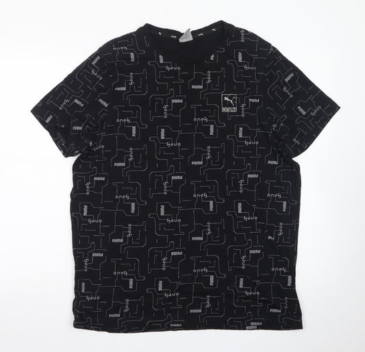 Puma Men's Black XL Graphic Print Crew Neck Short Sleeve T-Shirt