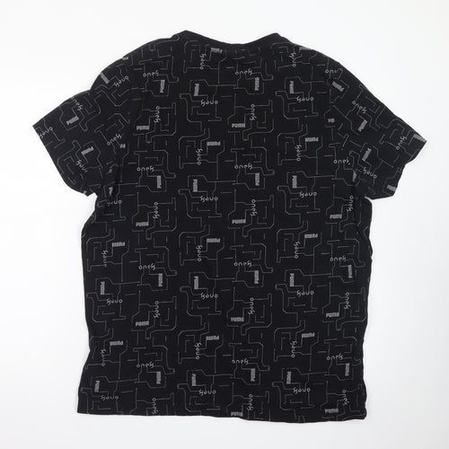 Puma Men's Black XL Graphic Print Crew Neck Short Sleeve T-Shirt