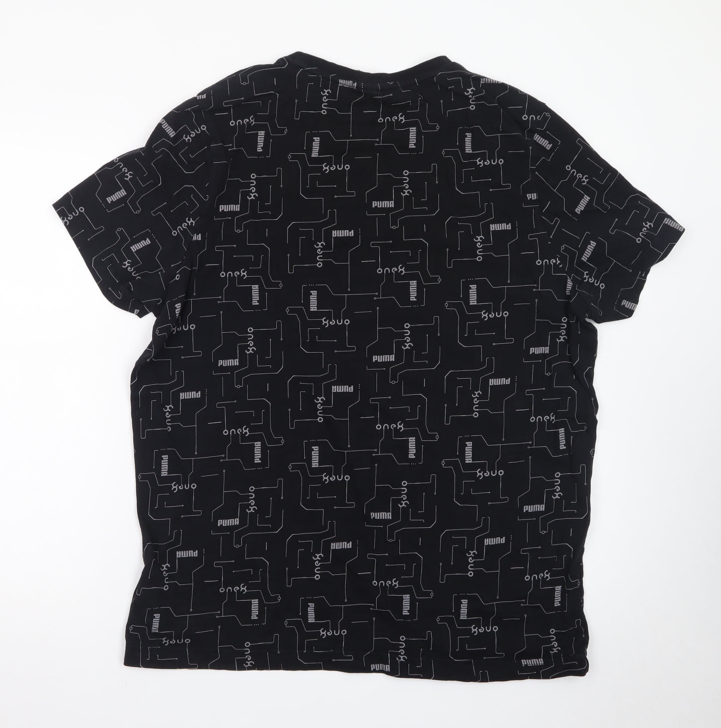 Puma Men's Black XL Graphic Print Crew Neck Short Sleeve T-Shirt