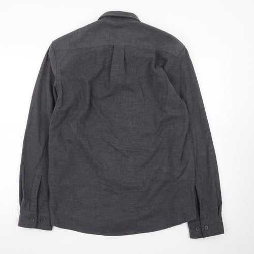 Native North Men's Grey Wool Shirt Jacket Size M Casual Flannel Style