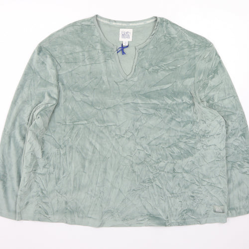 Bath & Body Works Women Green Velour Long Sleeve Nightshirt UK 20