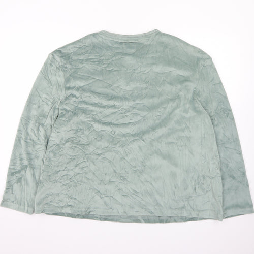 Bath & Body Works Women Green Velour Long Sleeve Nightshirt UK 20