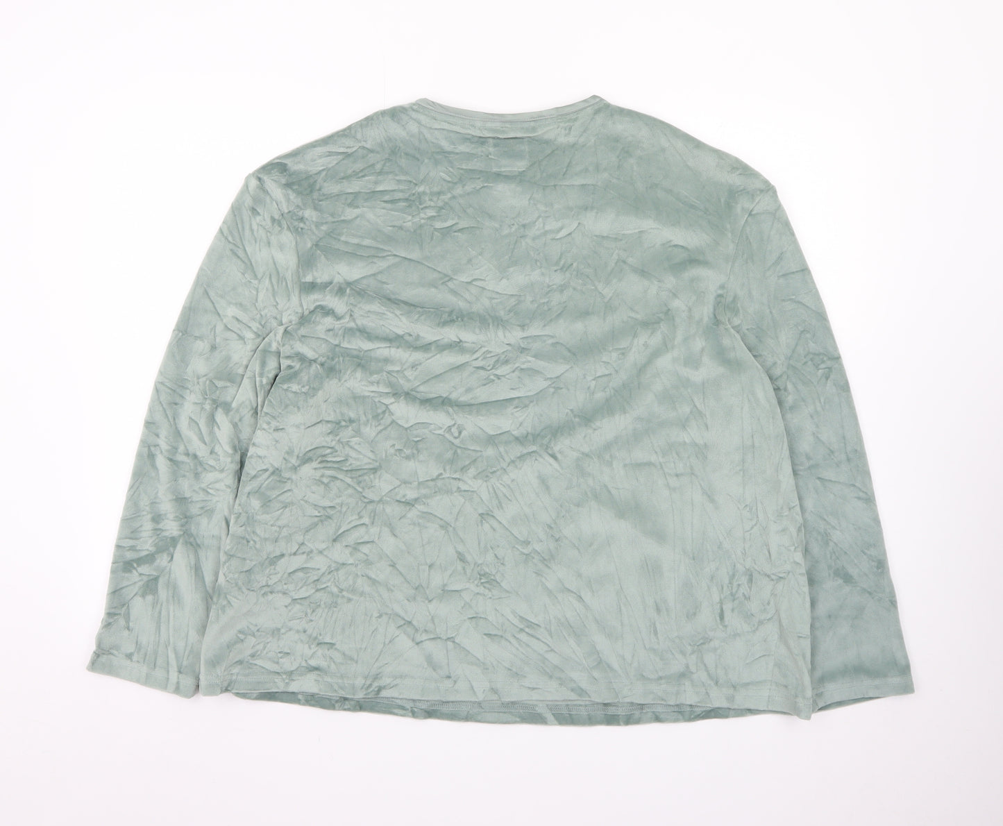 Bath & Body Works Women Green Velour Long Sleeve Nightshirt UK 20