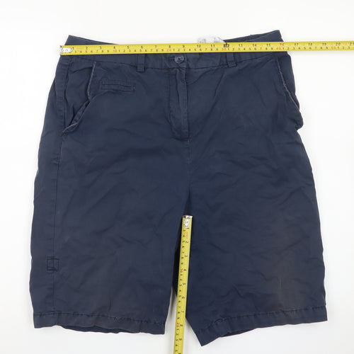 Marks and Spencer Women Blue Size 12 Chino Shorts
