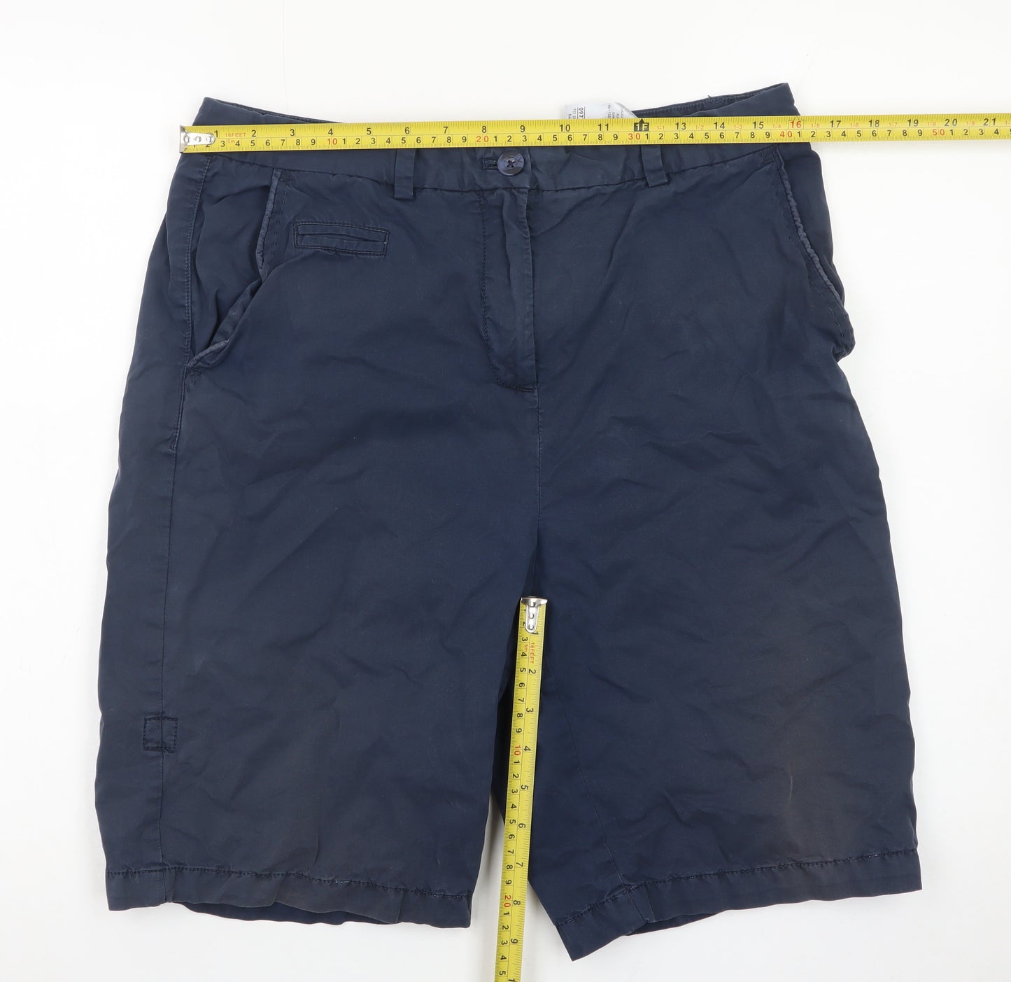 Marks and Spencer Women Blue Size 12 Chino Shorts