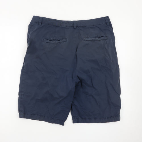 Marks and Spencer Women Blue Size 12 Chino Shorts