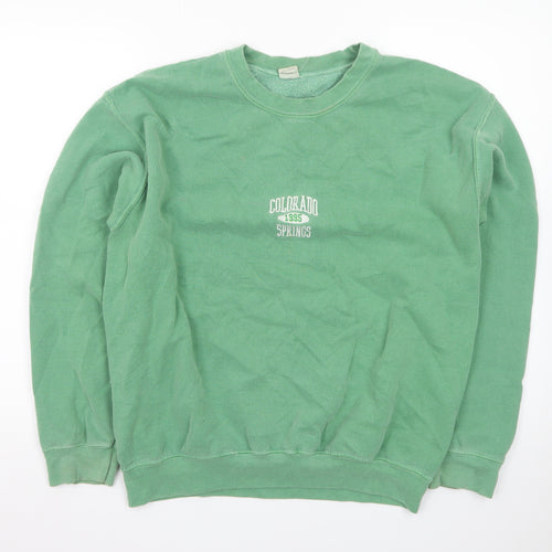 Urban Outfitters Women Green Colorado Springs Pullover Sweatshirt S