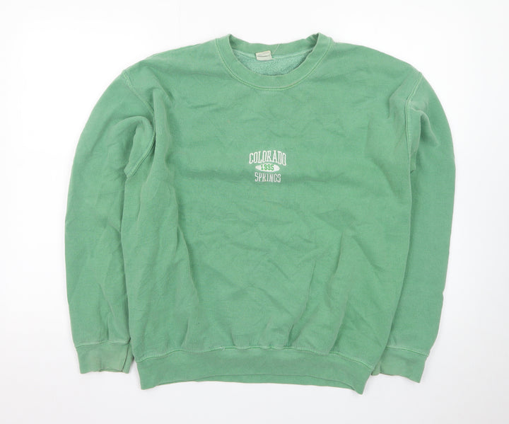 Urban Outfitters Women Green Colorado Springs Pullover Sweatshirt S