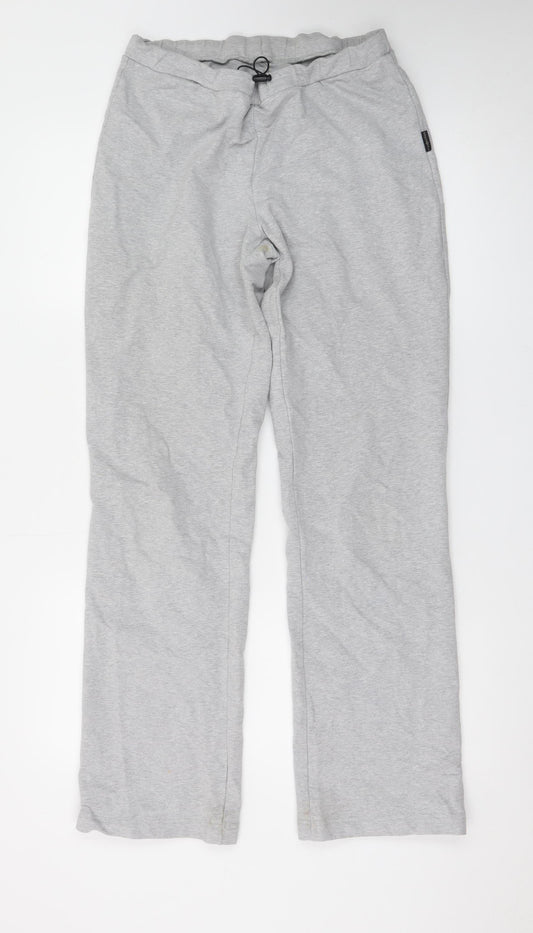 R-Collection Women's Grey Jogger Trousers Size M Cotton Blend