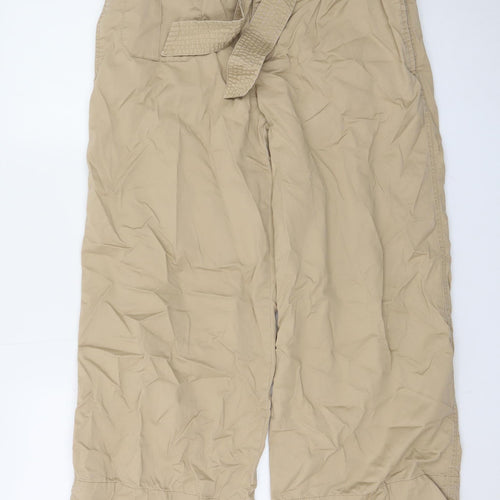 Lauren Ralph Lauren Women Beige Wide-Leg Chino Trousers Size 10