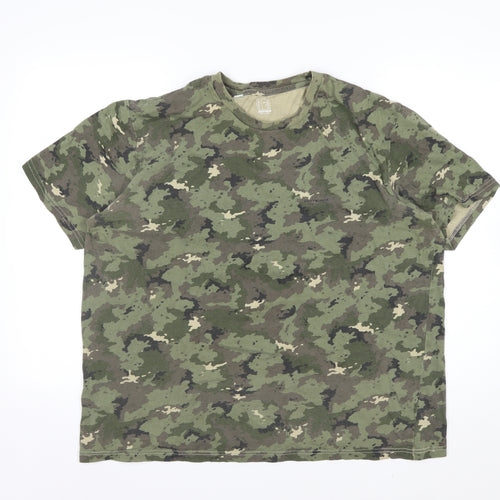 Decathlon Men’s Green Camouflage Crew Neck Short Sleeve T-Shirt XL