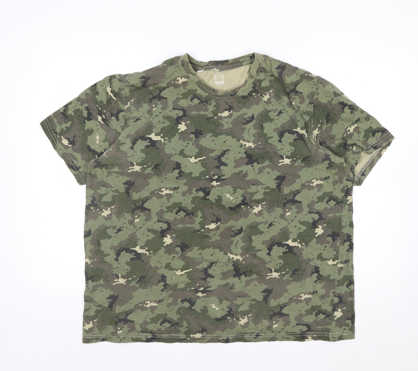 Decathlon Men’s Green Camouflage Crew Neck Short Sleeve T-Shirt XL