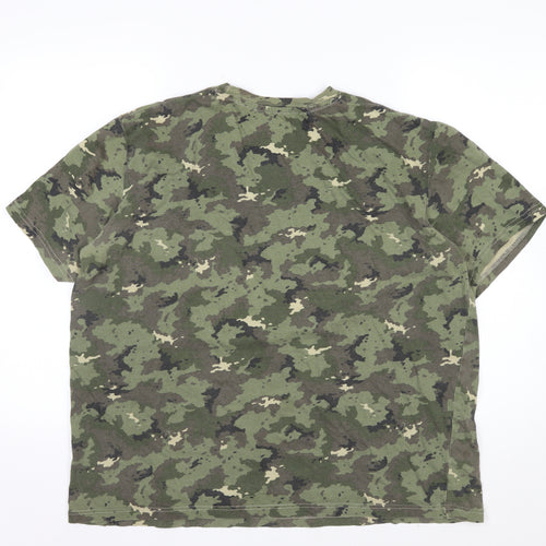 Decathlon Men’s Green Camouflage Crew Neck Short Sleeve T-Shirt XL