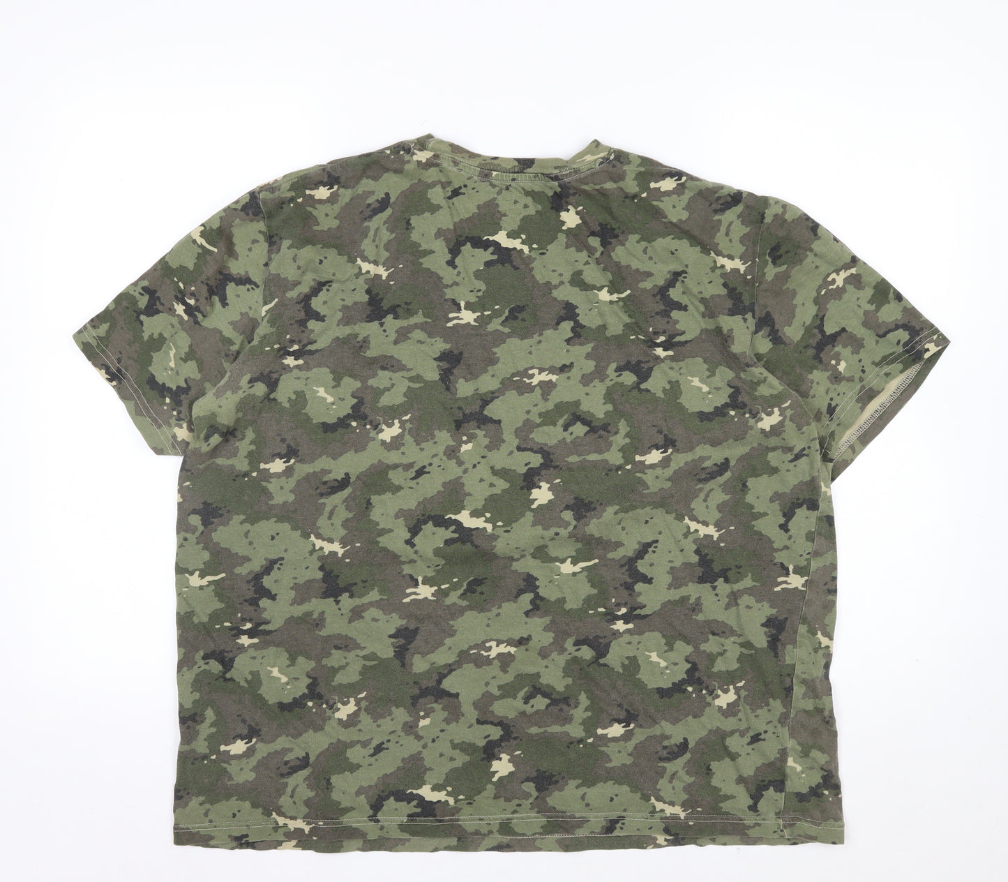 Decathlon Men’s Green Camouflage Crew Neck Short Sleeve T-Shirt XL