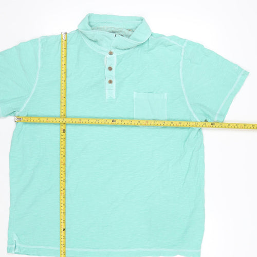 Mantaray Men's Green Cotton Polo Shirt XL Short Sleeve Casual