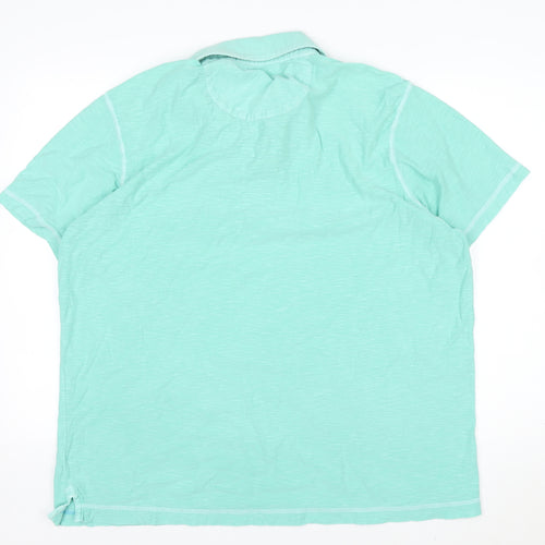 Mantaray Men's Green Cotton Polo Shirt XL Short Sleeve Casual