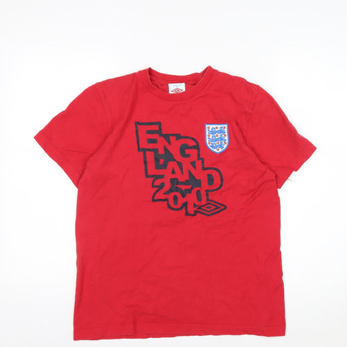 Umbro Men's Red England 2010 Graphic T-Shirt Size S