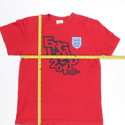 Umbro Men's Red England 2010 Graphic T-Shirt Size S