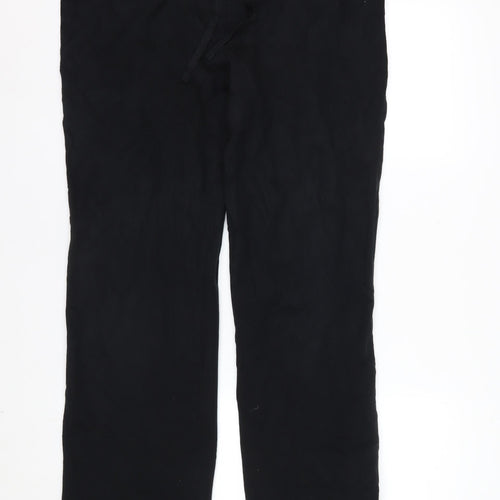 Marks and Spencer Women Black Size 16 Jogger Cotton Stretch Trousers