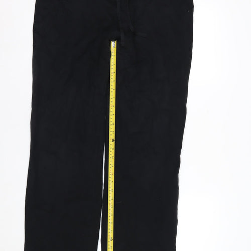 Marks and Spencer Women Black Size 16 Jogger Cotton Stretch Trousers