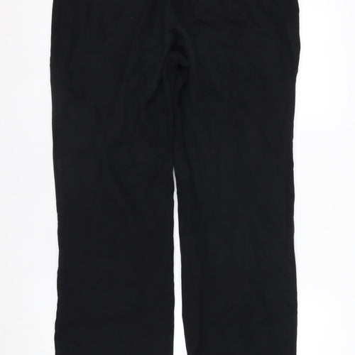 Marks and Spencer Women Black Size 16 Jogger Cotton Stretch Trousers