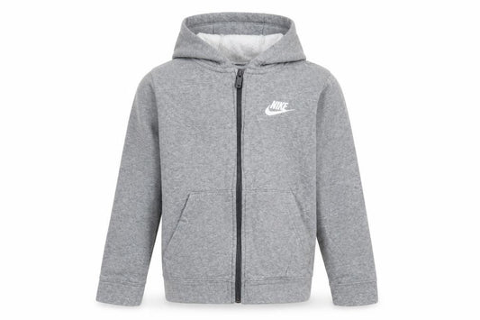 Nike Boys Grey Full Zip Hoodie Small 128-137cm Cotton Blend