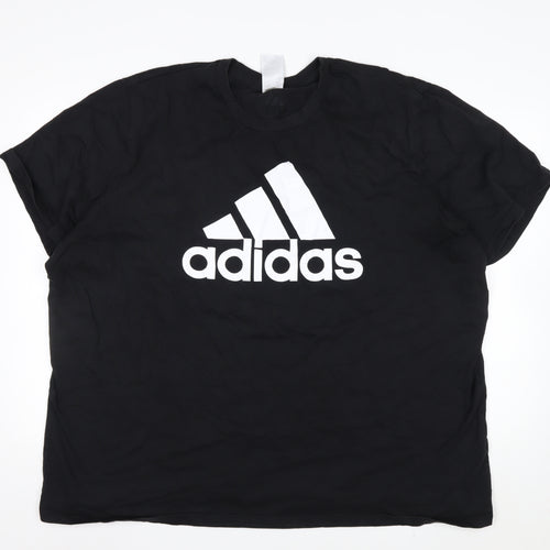 Adidas Men's Black 3XL Sports Graphic Cotton T-Shirt