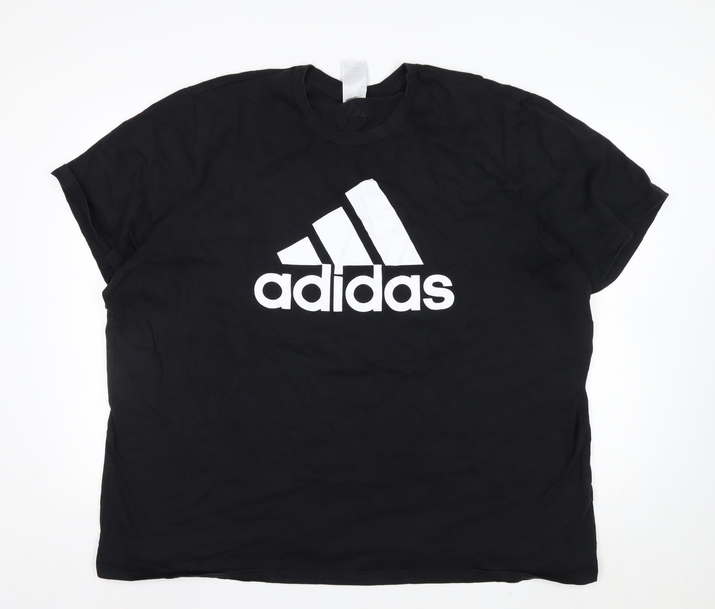 Adidas Men's Black 3XL Sports Graphic Cotton T-Shirt