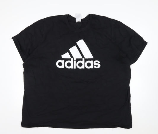Adidas Men's Black 3XL Sports Graphic Cotton T-Shirt