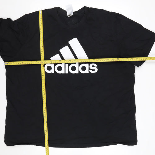 Adidas Men's Black 3XL Sports Graphic Cotton T-Shirt