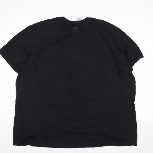 Adidas Men's Black 3XL Sports Graphic Cotton T-Shirt