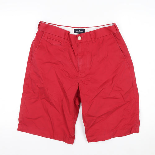 Marks and Spencer Blue Harbour Men's Red Chino Shorts 32in Waist