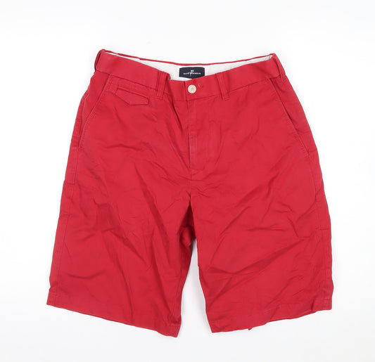 Marks and Spencer Blue Harbour Men's Red Chino Shorts 32in Waist