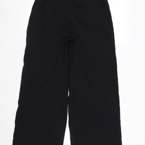 Marks and Spencer Women’s Black Size 8 Wide-Leg Cropped Trousers